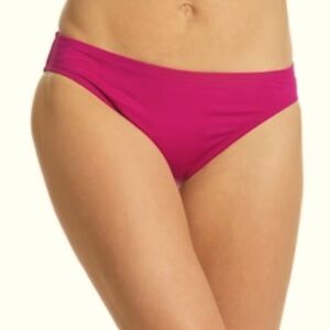 La Blanca Magenta Pink Island Goddess Bikini Swim Bottoms Size 14